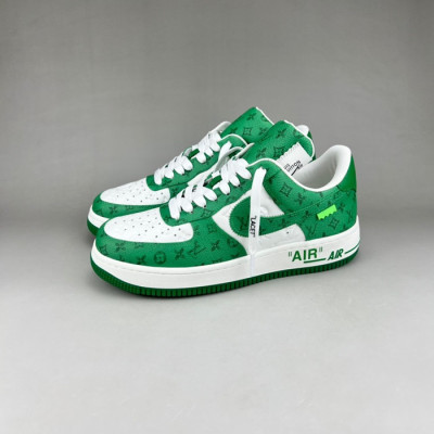 루이비통 남성 트렌디 그린 스니커즈 - Mens Green Sneakers - lou05159x