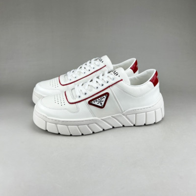 프라다 남성 클래식 화이트 스니커즈 - Mens White Sneakers - pra02749x