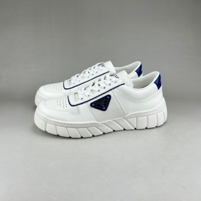 프라다 남성 클래식 화이트 스니커즈 - Mens White Sneakers - pra02750x