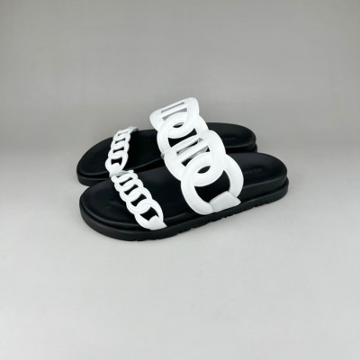 에르메스 남/녀 트렌디 화이트 슬리퍼 - Unisex White Slippers - her0882x