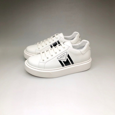 프라다 남성 클래식 화이트 스니커즈 - Mens White Sneakers - pra02764x