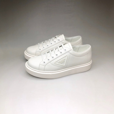 프라다 남성 클래식 화이트 스니커즈 - Mens White Sneakers - pra02770x