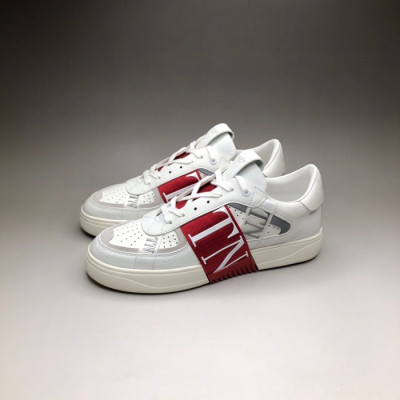 발렌티노 남/녀 Logo 레드 스니커즈 - Unisex Red Sneakers - val0285x