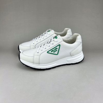 프라다 남성 클래식 화이트 스니커즈 - Mens White Sneakers - pra02776x