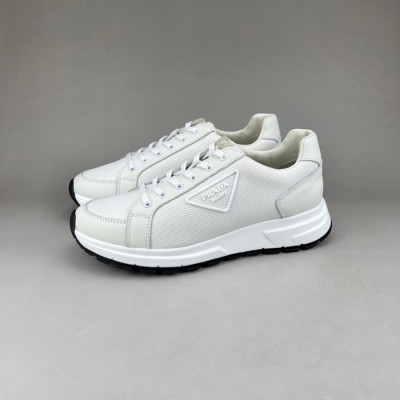 프라다 남성 클래식 화이트 스니커즈 - Mens White Sneakers - pra02780x