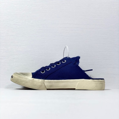 발렌시아가 남/녀 클래식 블루 스니커즈 - Unisex Blue Sneakers - bal01653x