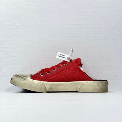 발렌시아가 남/녀 클래식 레드 스니커즈 - Unisex Red Sneakers - bal01661x