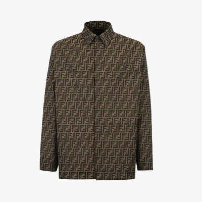 펜디 남성 클래식 브라운 셔츠 - Mens Brown Tshirts - fen01280x