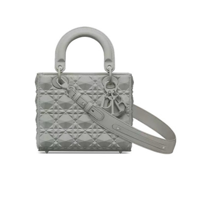 디올 여성 그레이 다이아몬드 레이디백 - Womens Gray Lady Bag - dio2111x