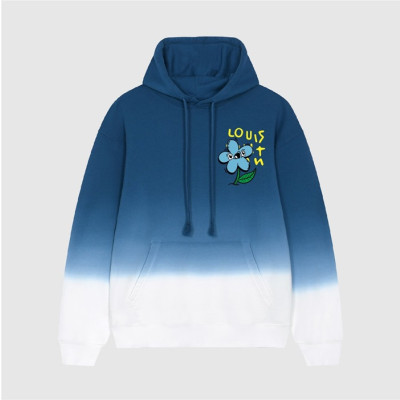 루이비통 남자 베이직 블루 후드티 - Unisex Blue Hoodie - lou05240x