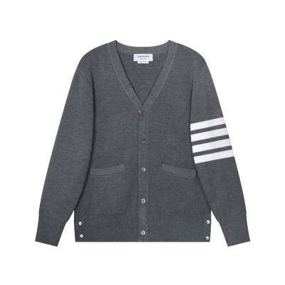 톰브라운 남성 브이넥 그레이 가디건 - Mens Gray Cardigan - thom0608x