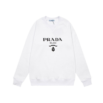 프라다 남자 크루넥 화이트 맨투맨 - Prada Mens White Tshirts - pra02822x