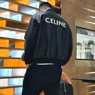 셀린느 남성 캐쥬얼 블랙 가죽 자켓 - Celine Mens Black Jackets - cel0506x