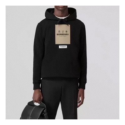 버버리 남성 클래식 블랙 후드티 - Burberry Mens Black Hoodie - bur04513x