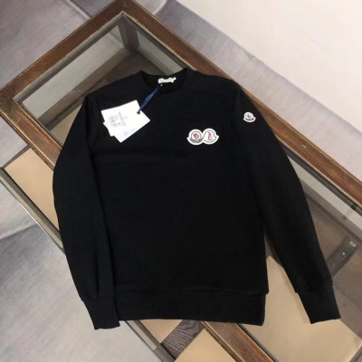 몽클레어 남성 블랙 크루넥 긴팔티 - Moncler Mens Black Tshirts - moc02516x