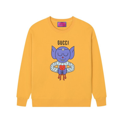 구찌 남성 캐쥬얼 옐로우 맨투맨 - Gucci Mens Yellow Tshirts - Guc05212x