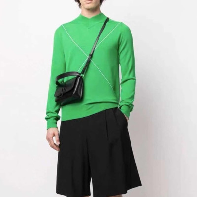 보테가 남성 그린 브이넥 니트 - Bottega veneta Mens Green Knits - bot0433x