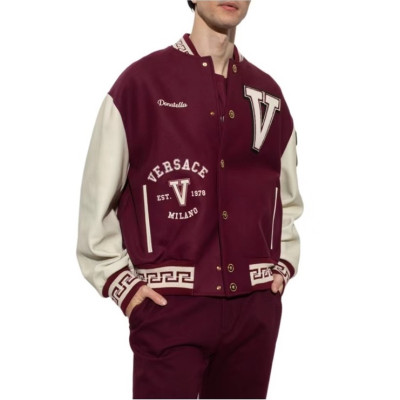 베르사체 남성 캐쥬얼 버건디 자켓 - Versace Mens Burgundy Jackets - ver0924x