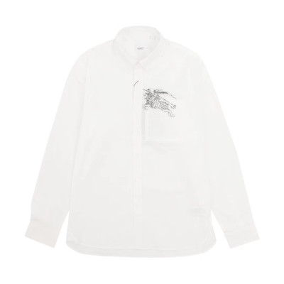 버버리 남성 베이직 화이트 셔츠 - Burberry Mens White Tshirts - bur04534x