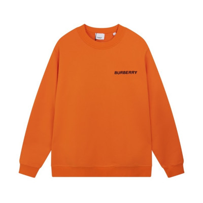버버리 남성 크루넥 오렌지 맨투맨 - Burberry Mens Orange Tshirts - bur04537x