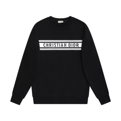 디올 남성 크루넥 블랙 스웨터 - Dior Mens Black Sweaters - dio02159x