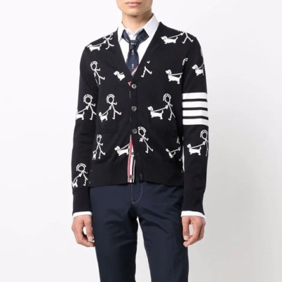 톰브라운 남성 브이넥 네이비 가디건 - Thom Browne Mens Navy Cardigan - thom0631x