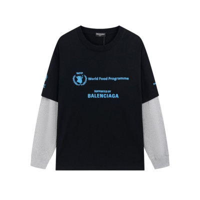 발렌시아가 남성 블랙 맨투맨 - Balenciaga Mens Black Tshirts - bal01726x