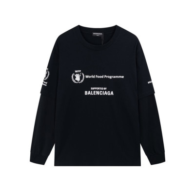 발렌시아가 남성 블랙 맨투맨 - Balenciaga Mens Black Tshirts - bal01729x