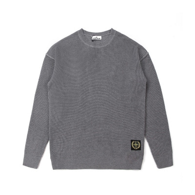 스톤아일랜드 남성 그레이 크루넥 니트 - Stone Island Mens Gray Knits - sto0501x