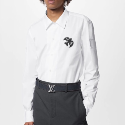 루이비통 남성 이니셜 화이트 셔츠 - Louis vuitton Mens White Tshirts - lou05326x