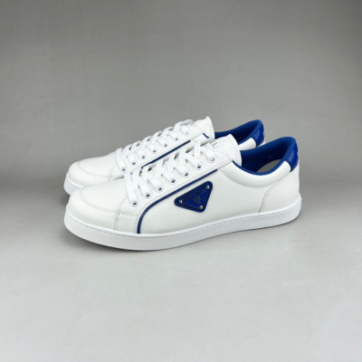 프라다 남성 클래식 화이트 스니커즈 - Prada Mens White Sneakers - pra02866x