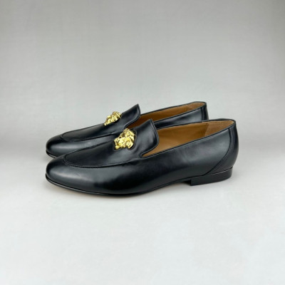 베르사체 남성 메두사 블랙 로퍼 - Versace Mens Black Loafer - ver0927x