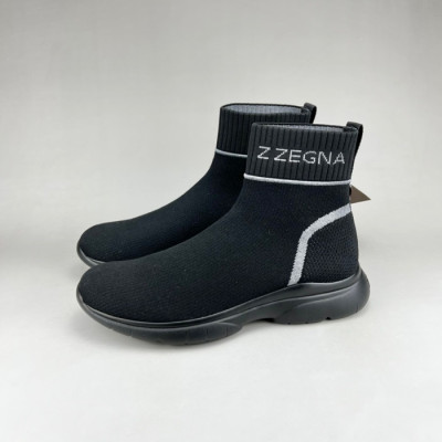 에르메네질도 제냐 남성 블랙 스니커즈 - Ermenegildo Zegna Mens Black Sneakers - zeg0415x
