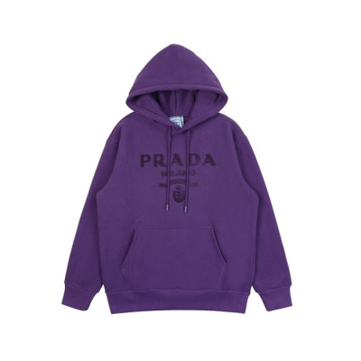 프라다 남/녀 캐쥬얼 퍼플 후드티 - Prada Unisex Purple Hoodie - pra02875x