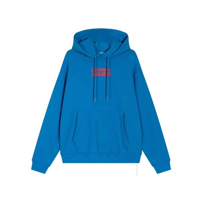 오프화이트 남성 캐쥬얼 블루 후드티 - Off-white Mens Blue Hoodie - off0868x