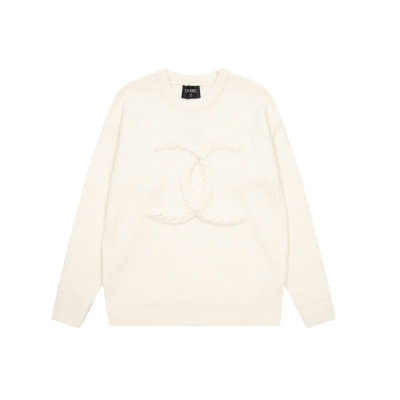 샤넬 남성 화이트 크루넥 니트 - Chanel Mens White Knits - ch004x