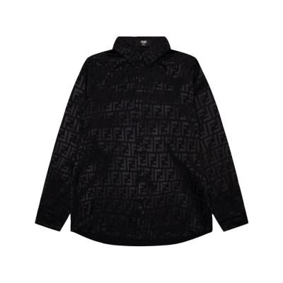 펜디 남성 클래식 블랙 셔츠 - Fendi Mens Black Tshirts - fen01299x