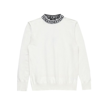 펜디 남성 트렌디 화이트 니트 - Fendi Mens White Sweaters - fen01303x