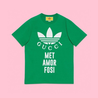 구찌 남/녀 그린 크루넥 반팔티 - Gucci Unisex Green Tshirts - gu0026x