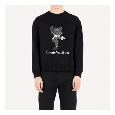 루이비통 남성 모던 블랙 맨투맨 - Louis vuitton Mens Black Tshirts - lv0021x