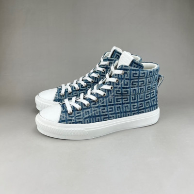 지방시 남성 블루 하이탑 스니커즈 - Givenchy Mens Blue Sneakers - giv0906x