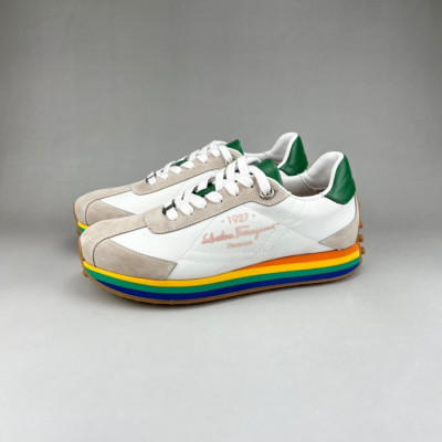 페라가모 남성 화이트 스니커즈 - Ferragamo Mens White Sneakers - fer0361x