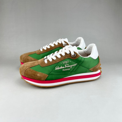 페라가모 남성 그린 스니커즈 - Ferragamo Mens Green Sneakers - fer0362x