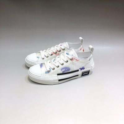디올 남/녀 화이트 스니커즈 - Dior Unisex White Sneakers - dio02214x