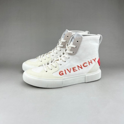 지방시 남성 하이탑 화이트 스니커즈 - Givenchy Mens White Sneakers - giv0917x