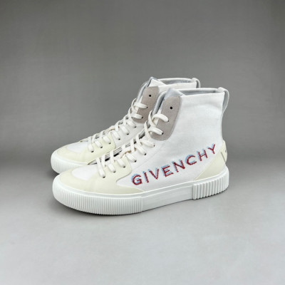 지방시 남성 하이탑 화이트 스니커즈 - Givenchy Mens White Sneakers - giv0918x