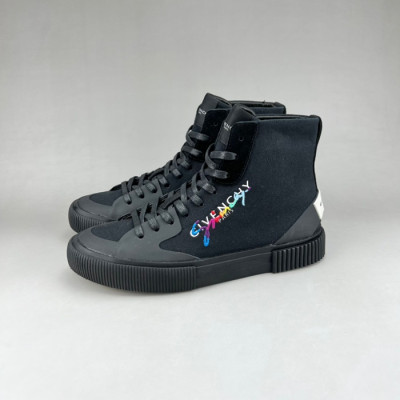 지방시 남성 하이탑 블랙 스니커즈 - Givenchy Mens Black Sneakers - giv0921x