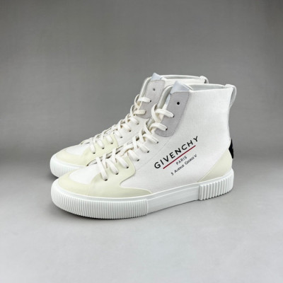지방시 남성 하이탑 화이트 스니커즈 - Givenchy Mens White Sneakers - giv0922x