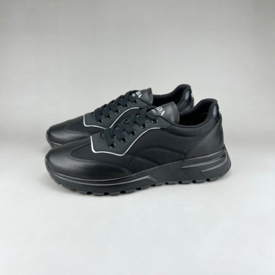 프라다 남성 블랙 스니커즈 - Prada Mens Black Sneakers - pr07x