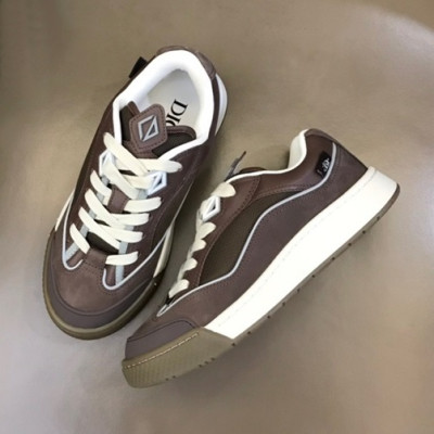 디올 남/녀 브라운 스니커즈 - Dior Unisex Brown Sneakers - dio02219x